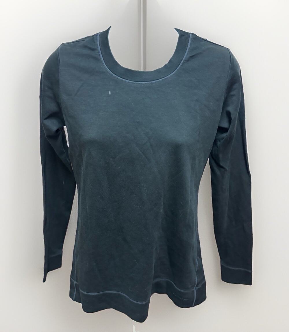 Patagonia Womens XS Black Organic Cotton Tencel Long Sleeve Crew Neck Shirt